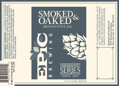 Epic Smoked and Oaked Release 4 beer Label Full Size