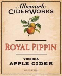 Albemarle Ciderworks Royal Pippin beer Label Full Size