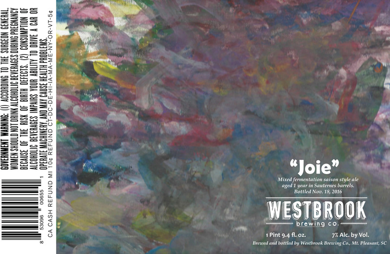 Westbrook Joie beer Label Full Size