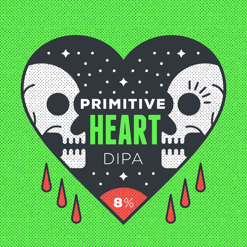Long Live Primitive Heart beer Label Full Size