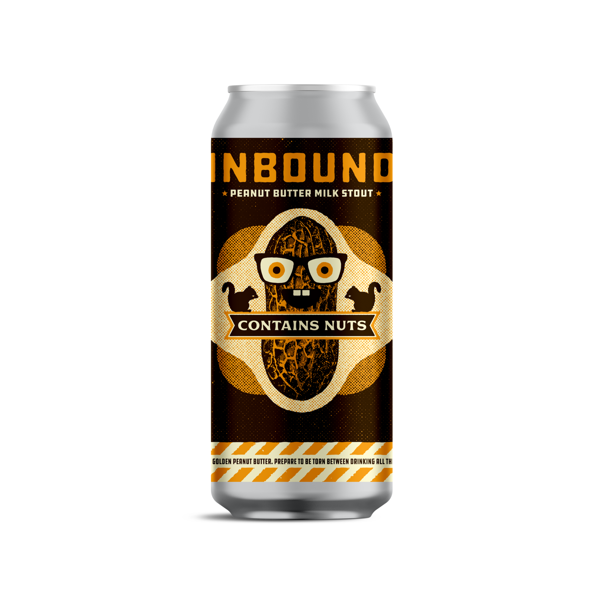 Inbound Contains Nuts Peanut Butter Milk Stout beer Label Full Size
