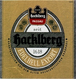 Hacklberg Edelhell Export beer Label Full Size