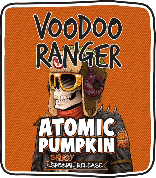 New Belgium Voodoo Ranger Atomic Pumpkin Spicy Release beer Label Full Size