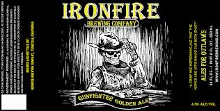Ironfire Gunfighter Golden Ale beer Label Full Size