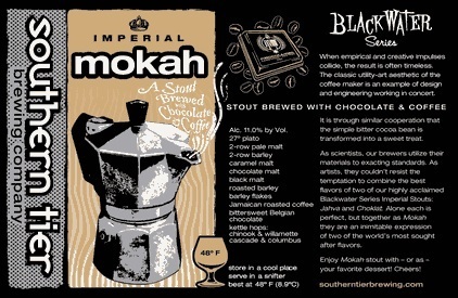 Southern Tier Mokah Stout 2011 beer Label Full Size