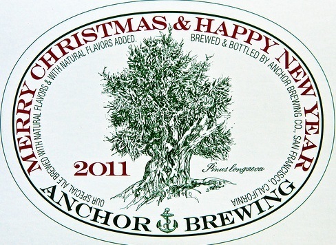 Anchor Merry Christmas Happy New Year 2011 beer Label Full Size