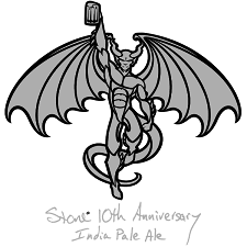 Stone 10th Anniversary beer Label Full Size