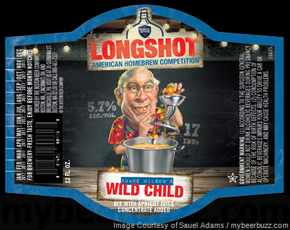 Sam Adams  Longshot Series: Duane Wilson’s Wild Child beer Label Full Size