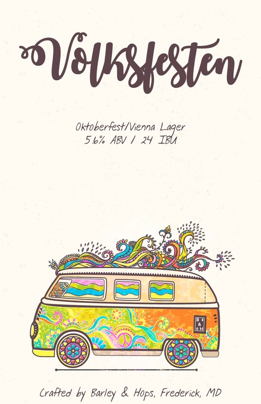 Barley and Hops Volksfesten beer Label Full Size