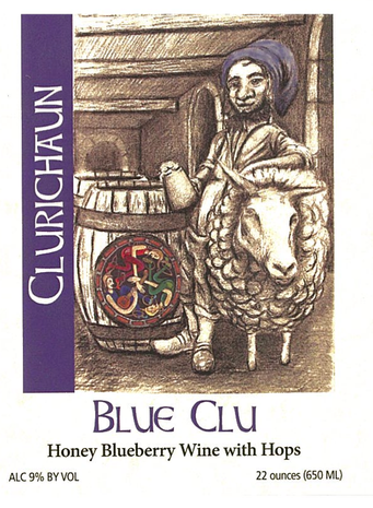 Bardic Wells Blue Clu beer Label Full Size