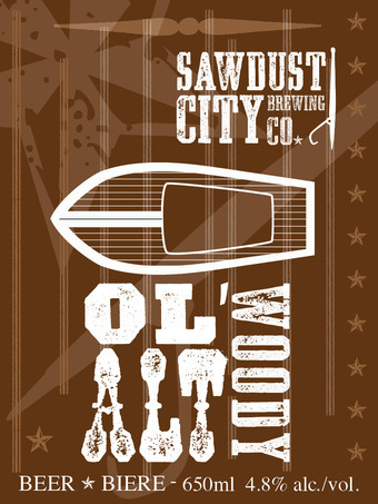 Sawdust City Ol' Woody Alt beer Label Full Size