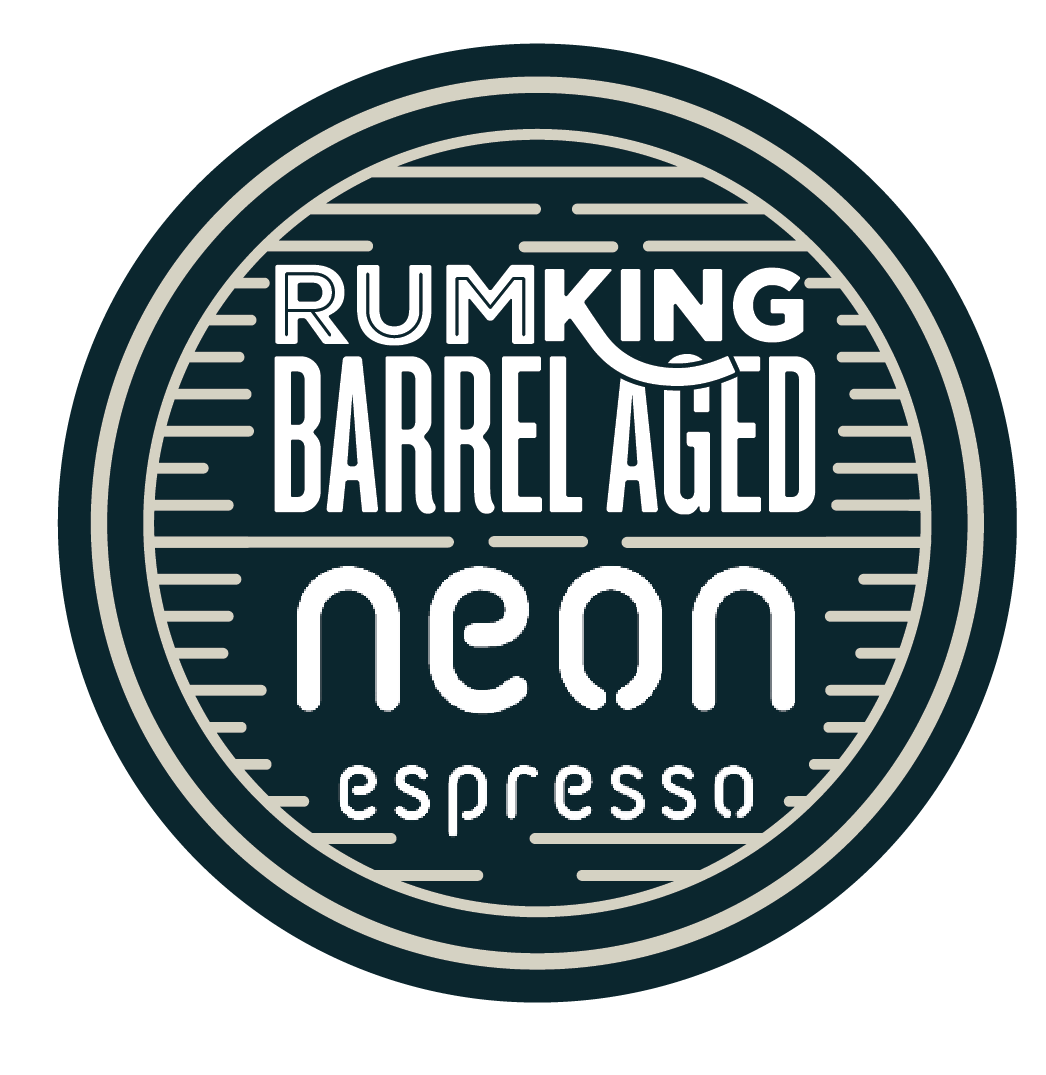 Indeed Rum King with Neon Espresso and Vanilla Bean beer Label Full Size