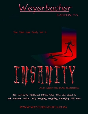 Weyerbacher Insanity 2006 beer Label Full Size