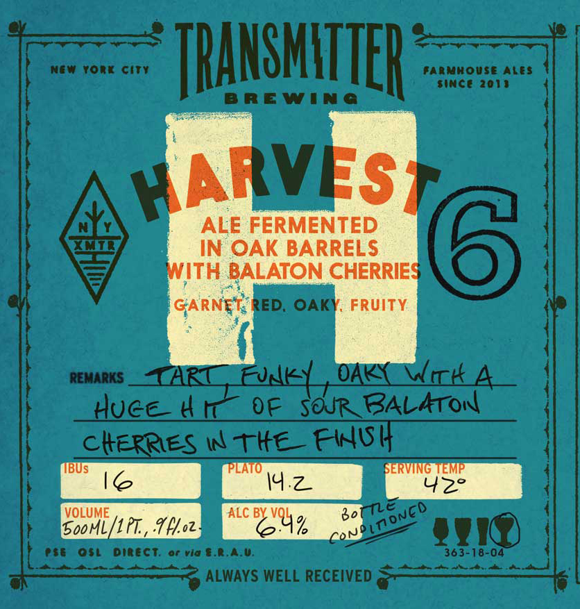Transmitter H6 Balaton Cherry Harvest Sour beer Label Full Size