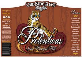Odd Side Pretenitous beer Label Full Size