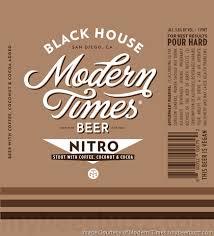 Modern Times Coconut Black House Nitro beer Label Full Size