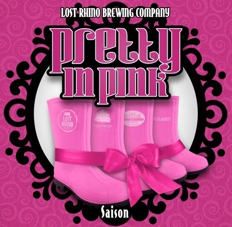 Lost Rhino Pretty In Pink beer Label Full Size