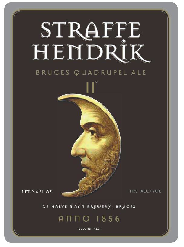 De Halve Maan Straffe Hendrik Brugs Quadrupel Bier 11° beer Label Full Size