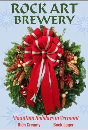 Rock Art Mountain Holidays In Vermont beer Label Full Size