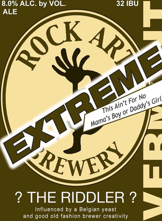 Rock Art the Riddler beer Label Full Size