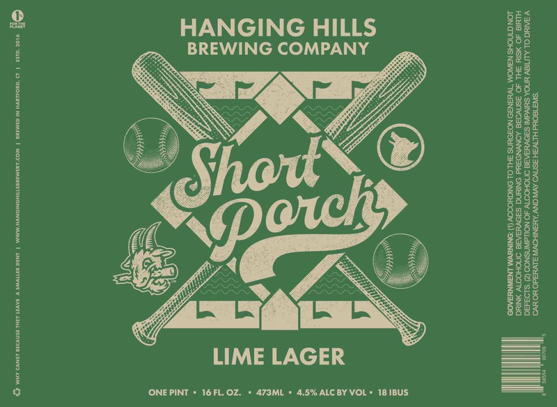 Hanging Hills Short Porch Lime Lager beer Label Full Size