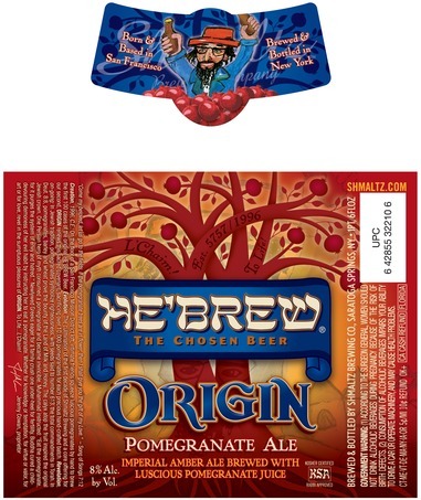 Shmaltz Hebrew Beer Origin beer Label Full Size