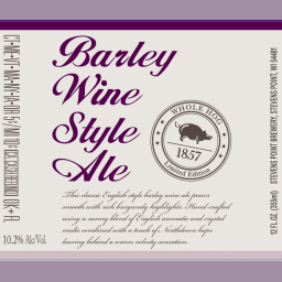 Stevens Point Whole Hog Barelywine beer Label Full Size