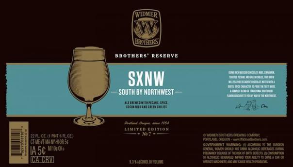 Widmer Brothers South by Northwest beer Label Full Size