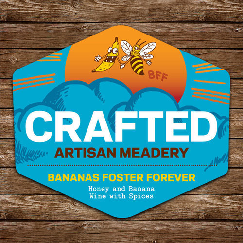 Crafted Artisan Meadery Macho Mead beer Label Full Size