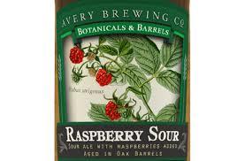 Avery Bottanical and Barrel Raspberry Sour beer Label Full Size