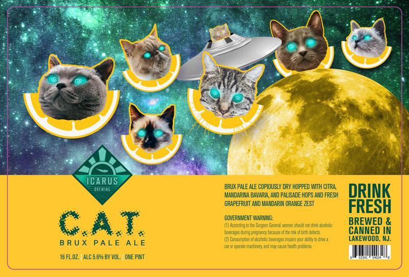 Icarus Brux Cat beer Label Full Size