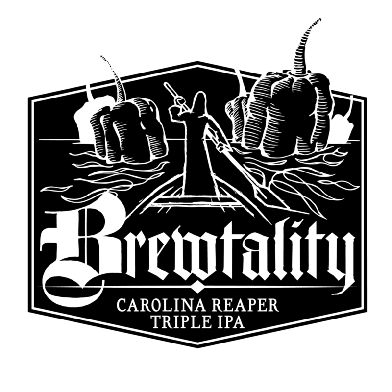 Brewtality Carolina Reaper beer Label Full Size