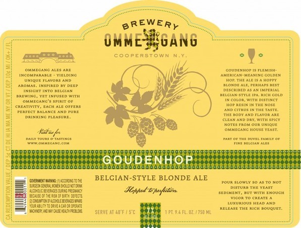 Ommegang Goudenhop beer Label Full Size