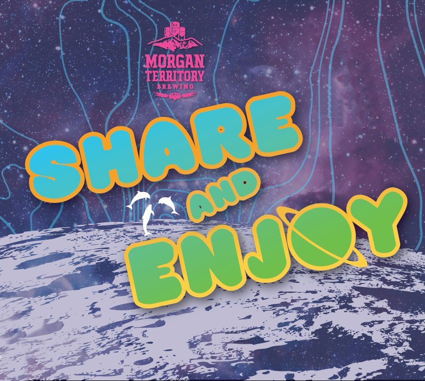 Morgan Territory Share and Enjoy Galaxy Lager beer Label Full Size