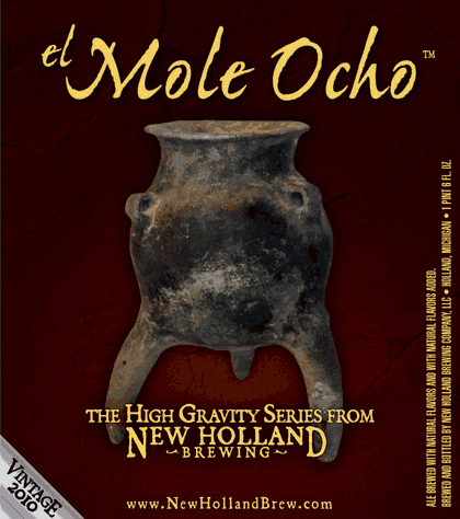 New Holland El Mole Ocho 2010 beer Label Full Size