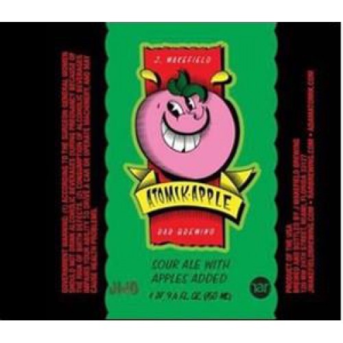 J. Wakefield Atomik Apple beer Label Full Size