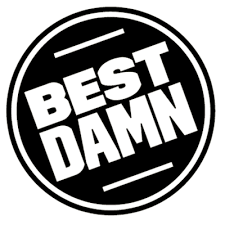 Best Damn Peach Hard Tea beer Label Full Size