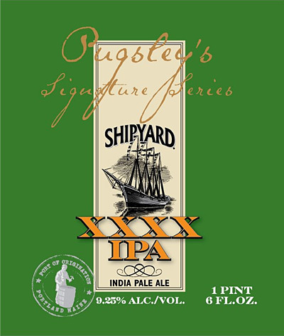 Shipyard Signature XXXIPA beer Label Full Size