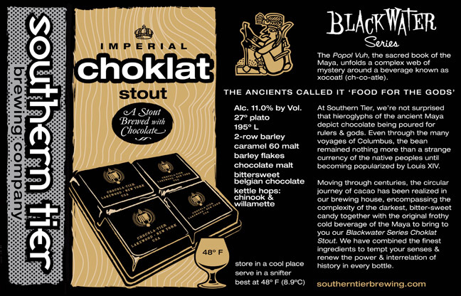 Southern Tier Choklat 2012 beer Label Full Size