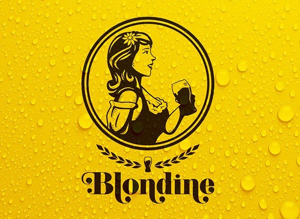 Blondine Jackpot 77 beer Label Full Size
