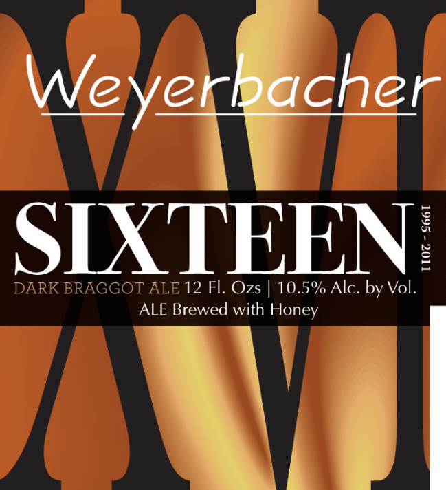Weyerbacher XVI 2010 beer Label Full Size