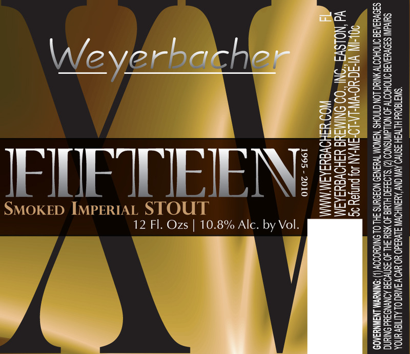 Weyerbacher XV 2010 beer Label Full Size
