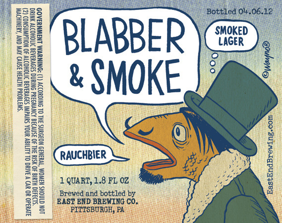 East End Blabber & Smoke beer Label Full Size