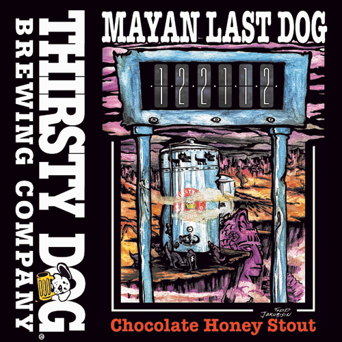 Thirsty Dog Mayan Last Dog beer Label Full Size