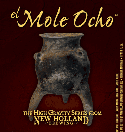 New Holland El Mole Ocho 2012 beer Label Full Size