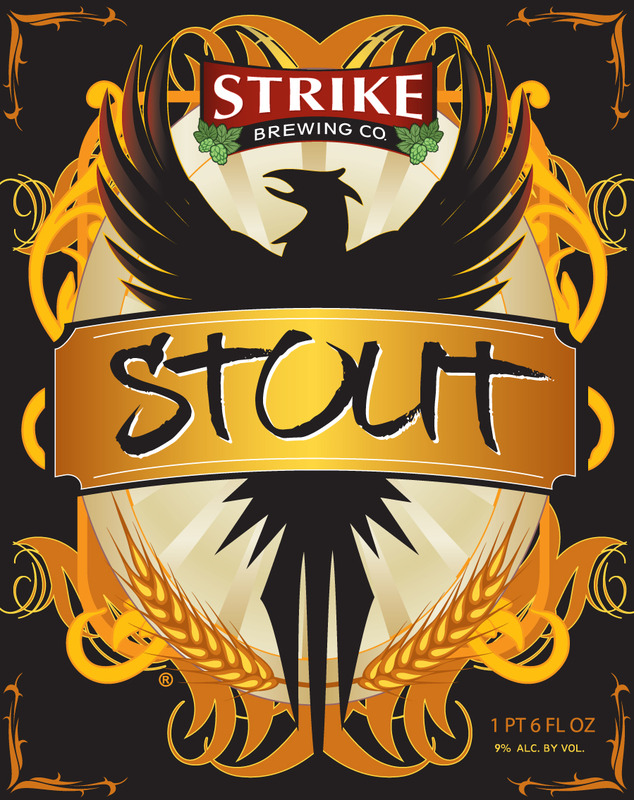 Strike Stout beer Label Full Size