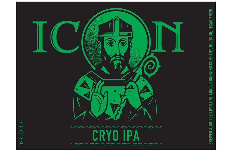Saint Arnold Icon Green Cryo IPA beer Label Full Size