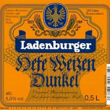 Ladenburger Hefeweizen Dunkel beer Label Full Size