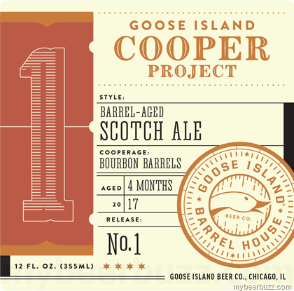 Goose Island Cooper Project Barrel-Aged Scotch Ale 2018 beer Label Full Size