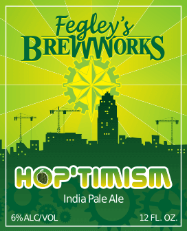 Fegley's Hop'timism beer Label Full Size